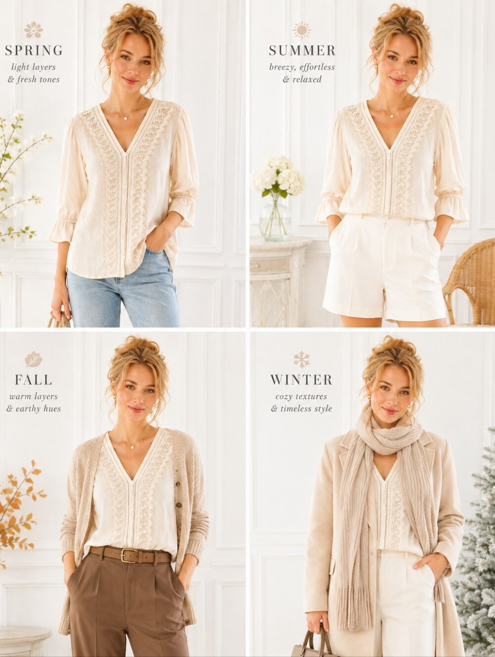 Maurices | Ivory Lace Trim Button Front Blouse Romantic Boho | Size 2X - Picture 5 of 11